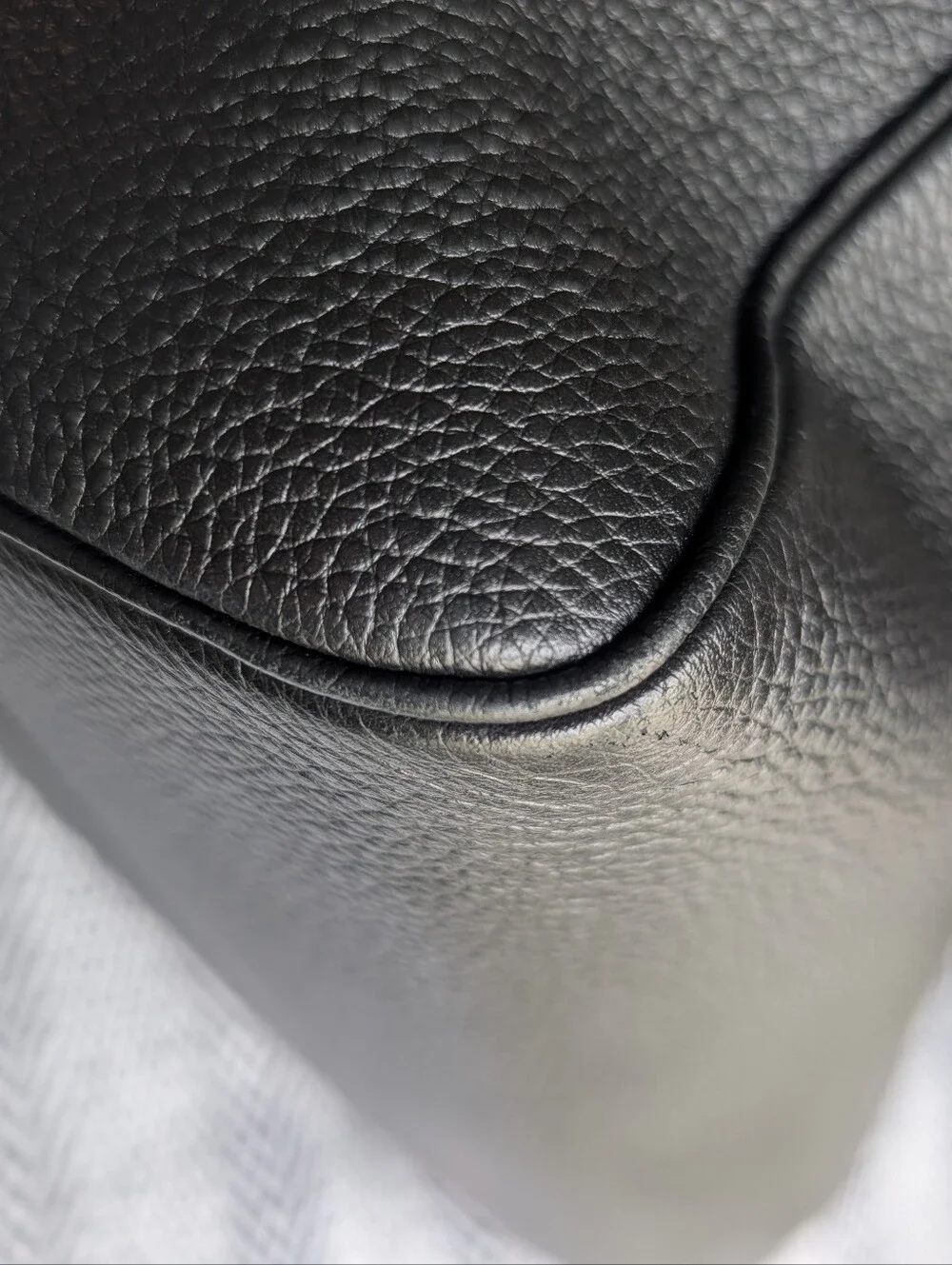 CELINE Calfskin Cuir Cabas Leather Tote
